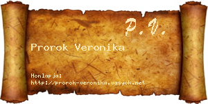 Prorok Veronika névjegykártya